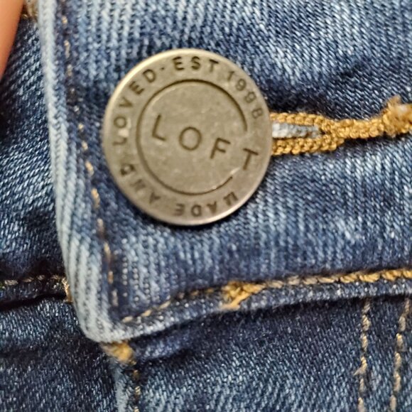 Loft Jeans Womens Size 6 Blue Curvy Skinny Stretch Denim - Picture 10 of 12